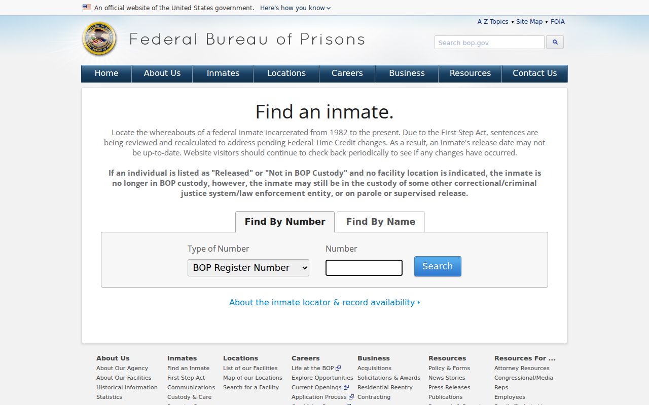 Stamford criminal history federal inmate locator